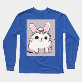 Cute Easter cat pusheen Long Sleeve T-Shirt
